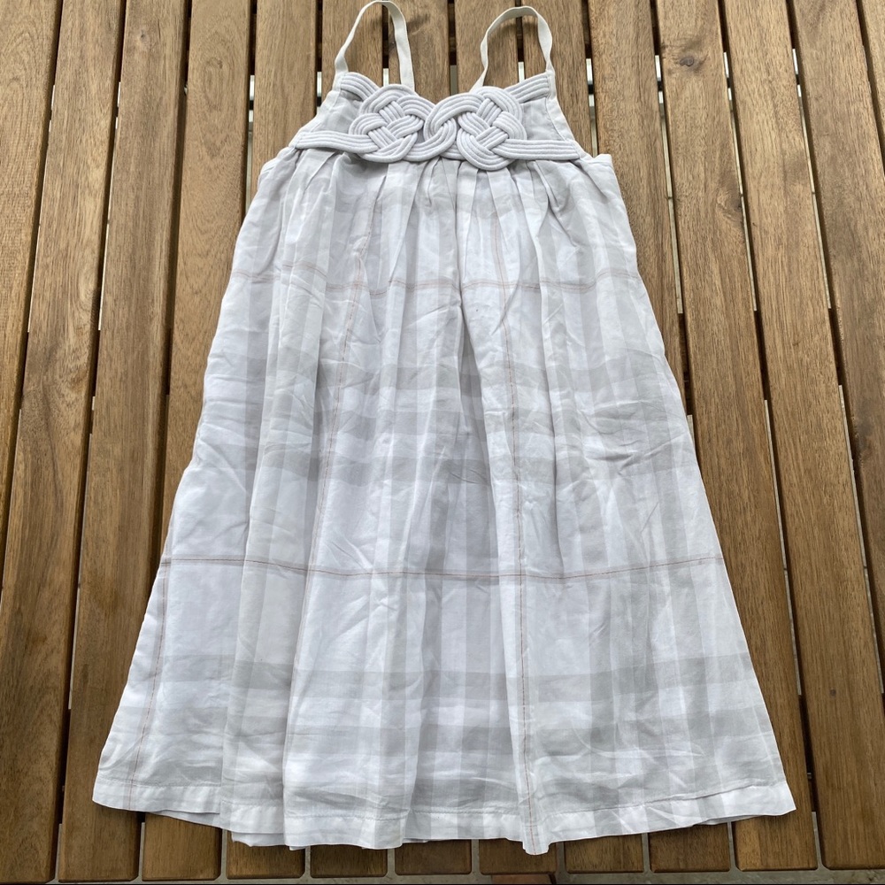 Burberry Kids Dress in White and Gray